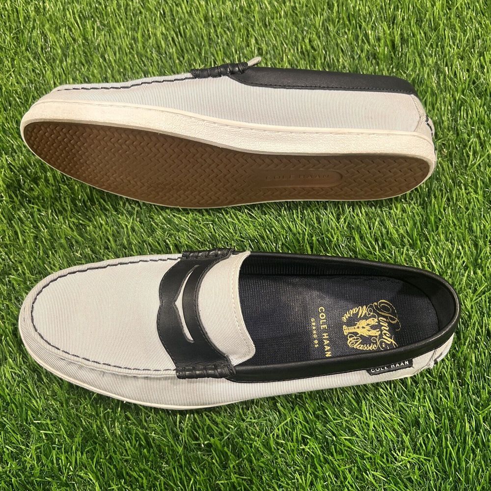 Cole Haan Grand OS Pinch Weekender Loafer Men 10M Shoes Blue Canvas